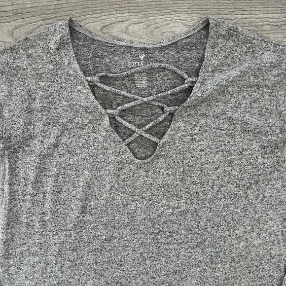 American Eagle Gray Long Sleeve - Picture 2 of 4